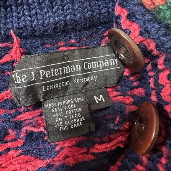 Chunky Knit Sweater Cardigan in Rich Fall Colors - Picture 5 of 5